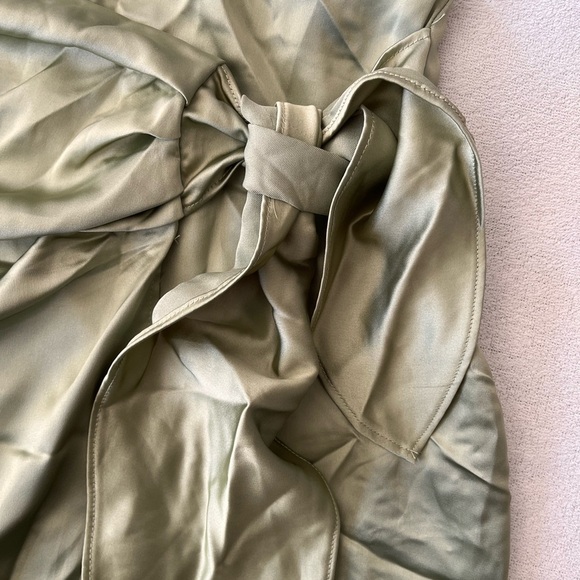 NWT Zara Satin Wrap Tie Waist Skirt M - Picture 9 of 16